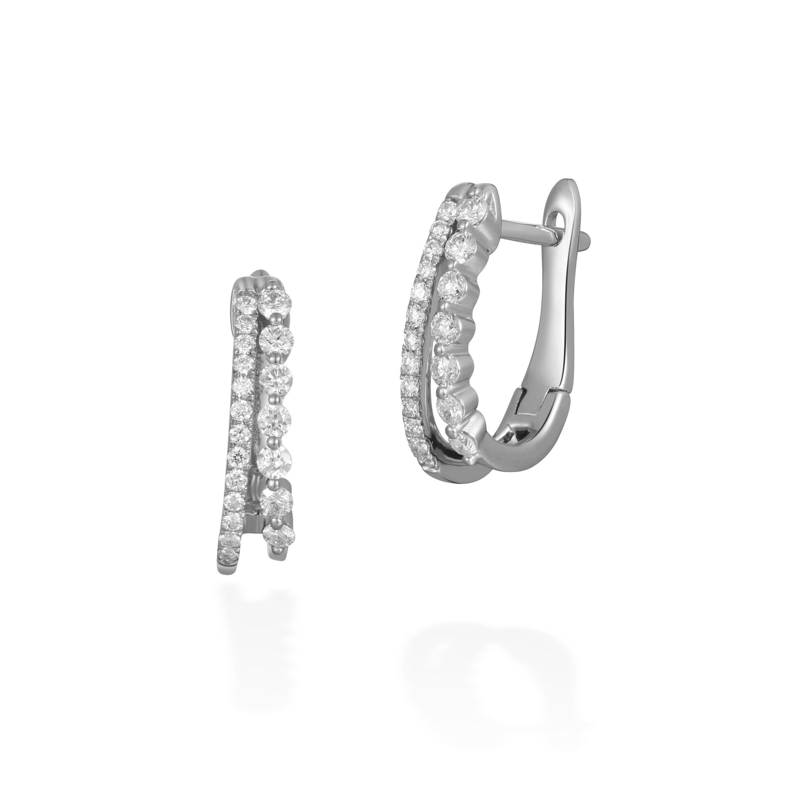 Two-row diamond hoops